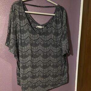 Elegant Gray Lace Women Top